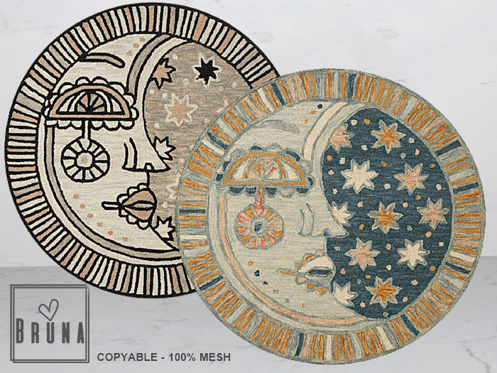 Second Life Marketplace BRUNA Moon Rug Duo